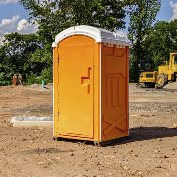 how often are the portable restrooms cleaned and serviced during a rental period in Elwell Michigan